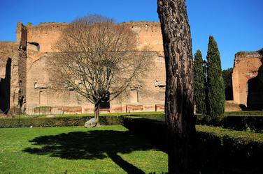 LE TERME DI CARACALLA a Roma visioni panoramiche o particolari. Fotografie di Giulio Azzarello &copy;2014.