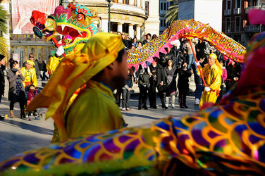 CAPODANNO CINESE panoramiche e particolari. Fotografie di Giulio Azzarello &copy;2014.
