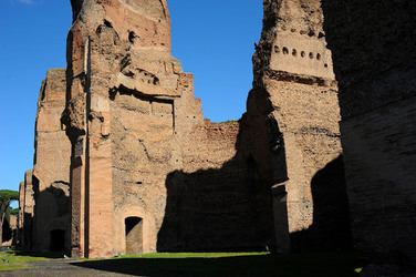 LE TERME DI CARACALLA a Roma visioni panoramiche o particolari. Fotografie di Giulio Azzarello &copy;2014.