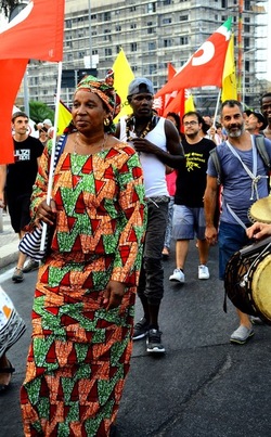 MIGRANTI manifestazione. Fotografie di Giulio Azzarello &copy;2018.