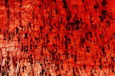 BIENNALE di VENEZIA padiglione giapponese. Foto di Giulio Azzarello &copy;2015 2016. Opera di Chiharu Shiota The KEY in the HAND .