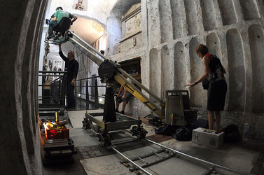 Le CATACOMBE di Palermo documentario film. Fotografie di scena e set di Giulio Azzarello &copy;2014.