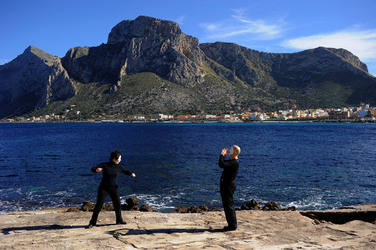 DARIO FERRARI E NINA LOMBARDINO attori italiani. Fotografie di Giulio Azzarello &copy;2014.
