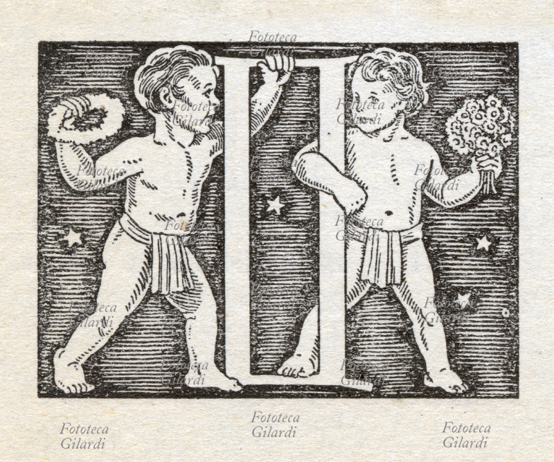 ZODIACO Gemelli, xilografia 1942