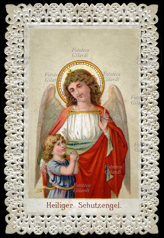 ANGELO CUSTODE con il suo protetto. Nella tradizione cristiana, mutuata dall\