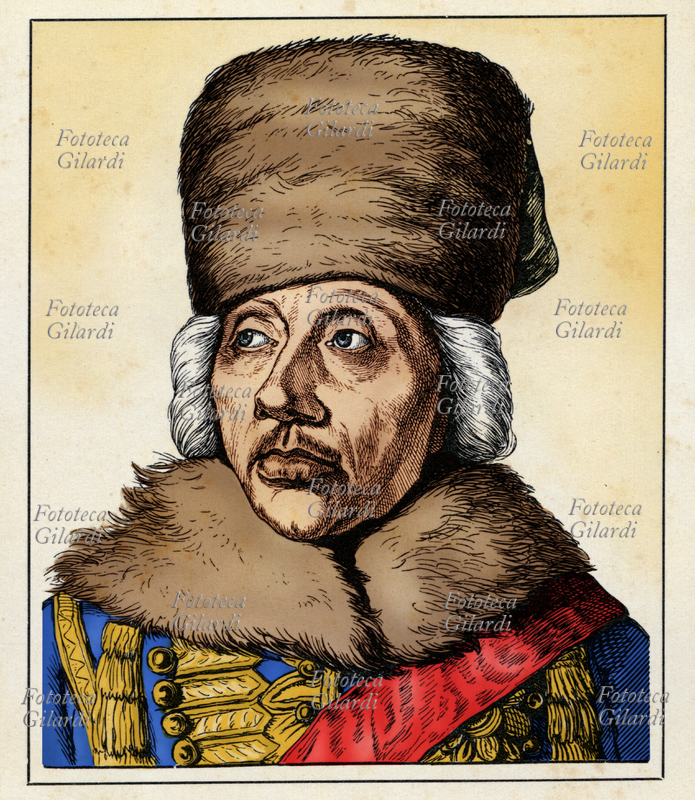 Hans Joachim von ZIETEN (14 maggio 1699 - 26 gennaio 1786), generale prussiano e riformatore della cavalleria, combatté con i suoi ussari al fianco di Federico II di Hohenzollern nella Battaglia di Torgau contro le forze austriache del feldmaresciallo imperiale Leopold Joseph Daun, risultando determinante per il raggiungimento della vittoria. Audace e determinato, dopo avere combattuto in quattro guerre e ingaggiato 74 duelli, morì ottantaseienne nel suo letto. Ritratto, versione colorata di una incisione di Hugo Bürkner (1818-1897), Germania 1854