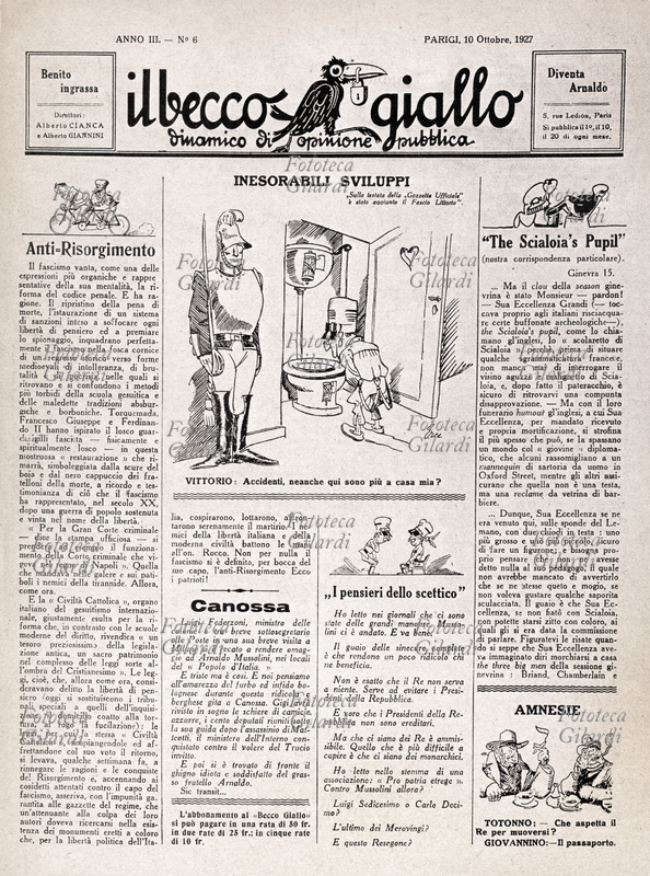 ANTIFASCISMO Numero del giornale satirico \
