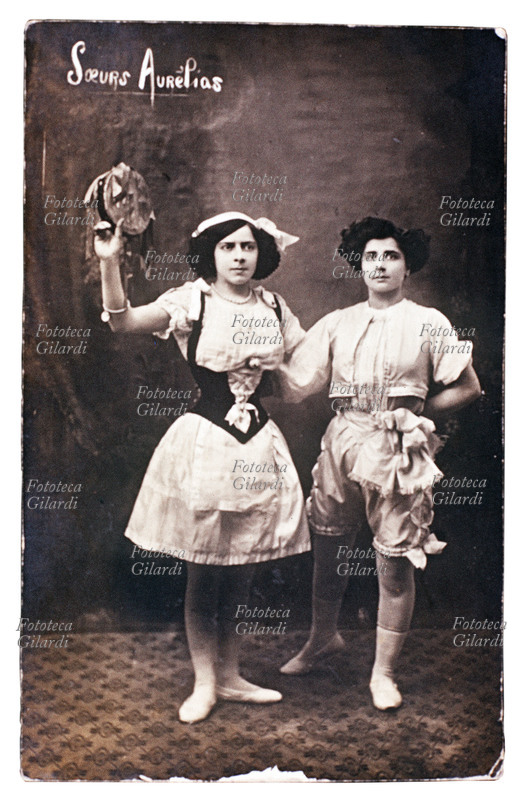 DANZA coppia di sorelle danzatrici francesi, \