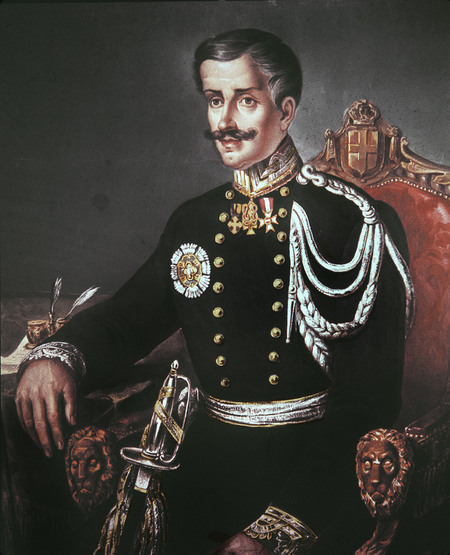 CARLO ALBERTO DI SAVOIA SEDUTO SUL TRONO CARLO ALBERTO DI SAVOIA SEDUTO SUL TRONO