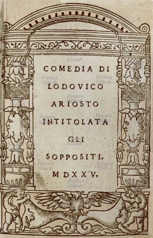 Ludovico ARIOSTO (1474-1533) Frontespizio della commedia \
