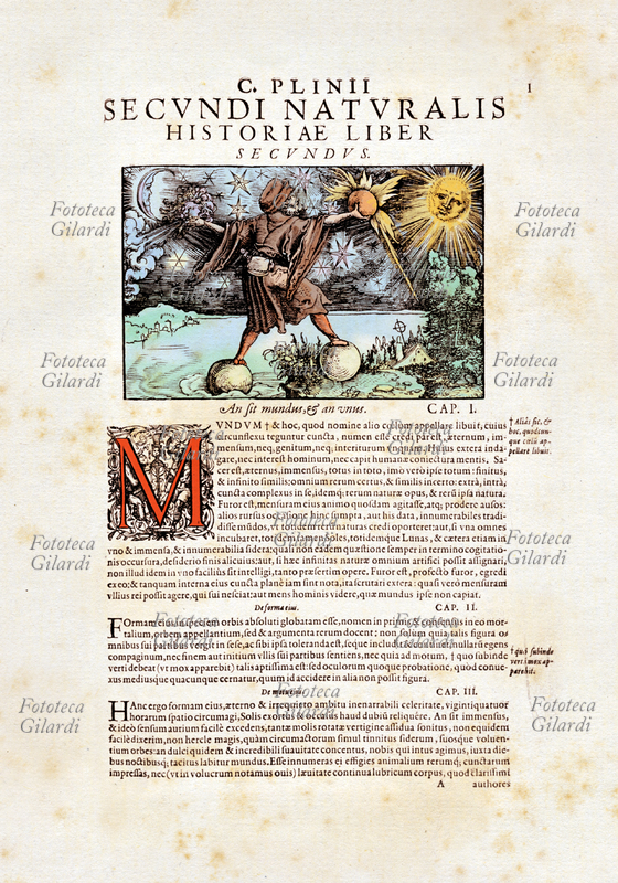 PLINIO il Vecchio (23-79) Frontespizio Naturalis historia ediziond stampata a Francoforte - Martin Lechler, 1582