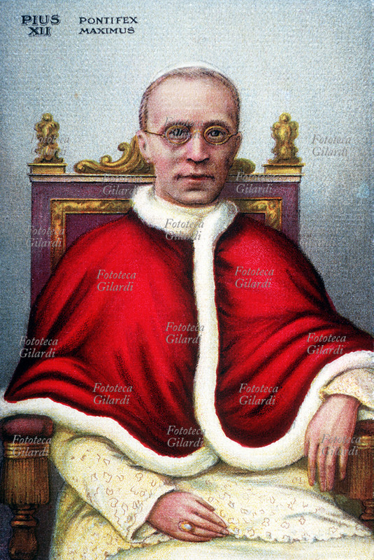 PAPA PIO XII Pontifex Maximus. Cartolina postale cromolitografica emessa in occasione della sua elezione nel 1939