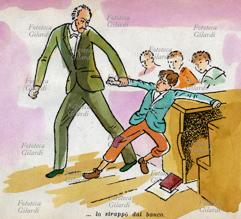 Edmondo DE AMICIS (1846-1908) Franti cacciato dalla scuola dal maestro. ...Lo strappò dal banco...\