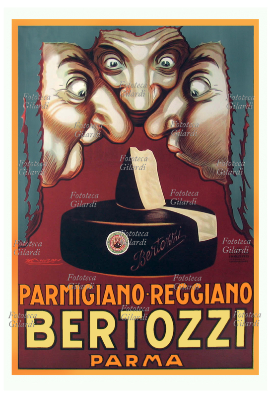 Achille MAUZAN (18831952) Manifesto che pubblicizza il Grana Parmigiano Bertozzi, 1930 circa
