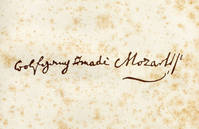 WOLFGANG AMADEUS MOZART AUTOGRAPH
