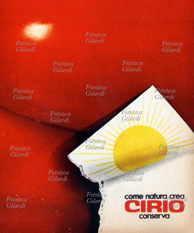 PUBBLICITÀ per i pomodori pelati in scatola Cirio \