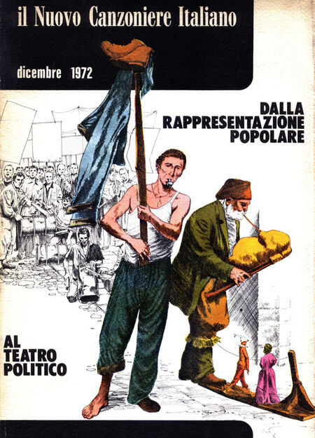 COPERTINA ILLUSTRATA IL NUOVO CANZONIERE ITALIANO 1972 COPERTINA ILLUSTRATA IL NUOVO CANZONIERE ITALIANO 1972