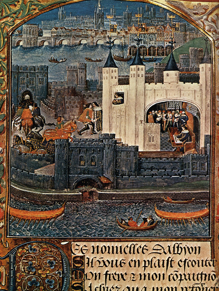 LONDRA 1400 VEDUTA CON IL TAMIGI E LA TORRE LONDRA 1400 VEDUTA CON IL TAMIGI E LA TORRE