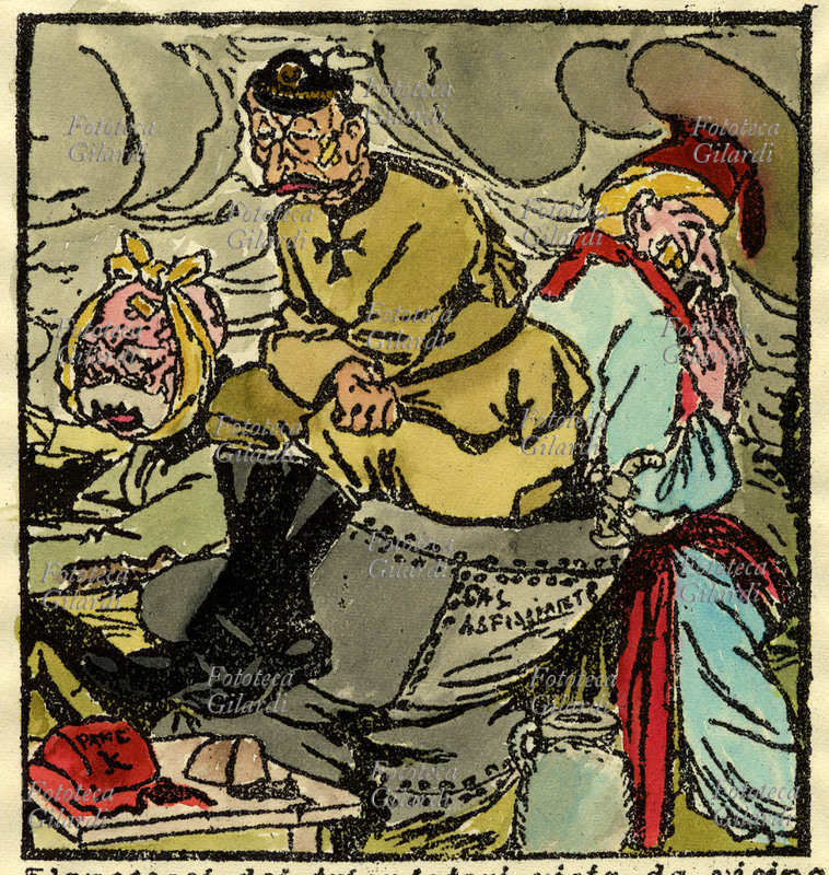 GERMANIA gli Imperi Centrali bersaglio della satira italiana, il trio dei \