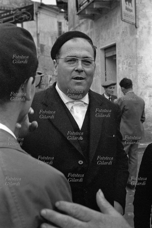 Danilo Dolci (1924 - 1997) sociologist, educator, poet and activist of nonviolence Italian - portrayed in a photograph of Ando Gilardi, Palma di Montechiaro, circa 1957