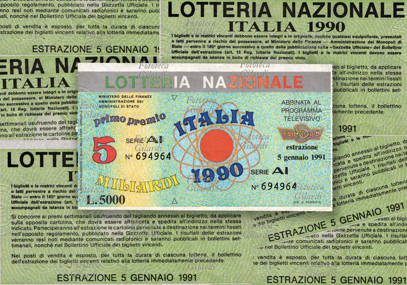 LOTTERIA biglietto della \