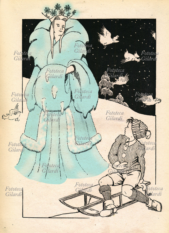 Hans Christian ANDERSEN (1805-1875) Kay e la Regina delle Nevi. Seconda storia de La Regina delle nevi, fiaba in sette storie. Illustrazione da \