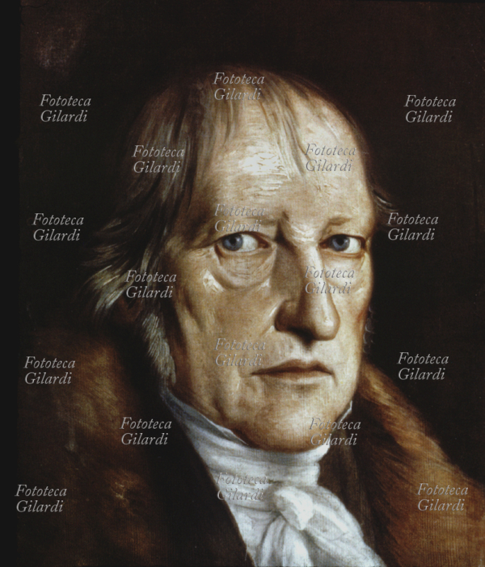 Georg Wilhelm Friedrich HEGEL (27 agosto 1770 - 14 novembre 1831) filosofo e teologo tedesco. Stampa da dipinto di Jakob Schlesinger, Germania 1825.