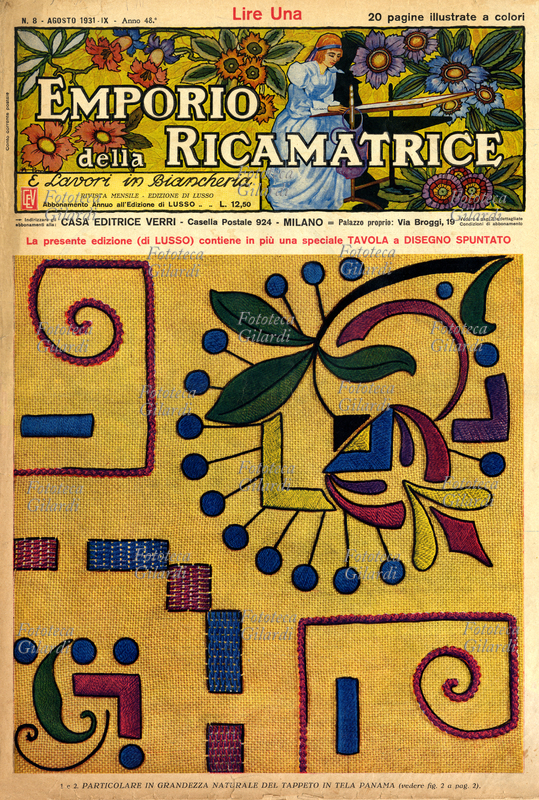 GIORNALI copertina con testata illustrata della rivista \