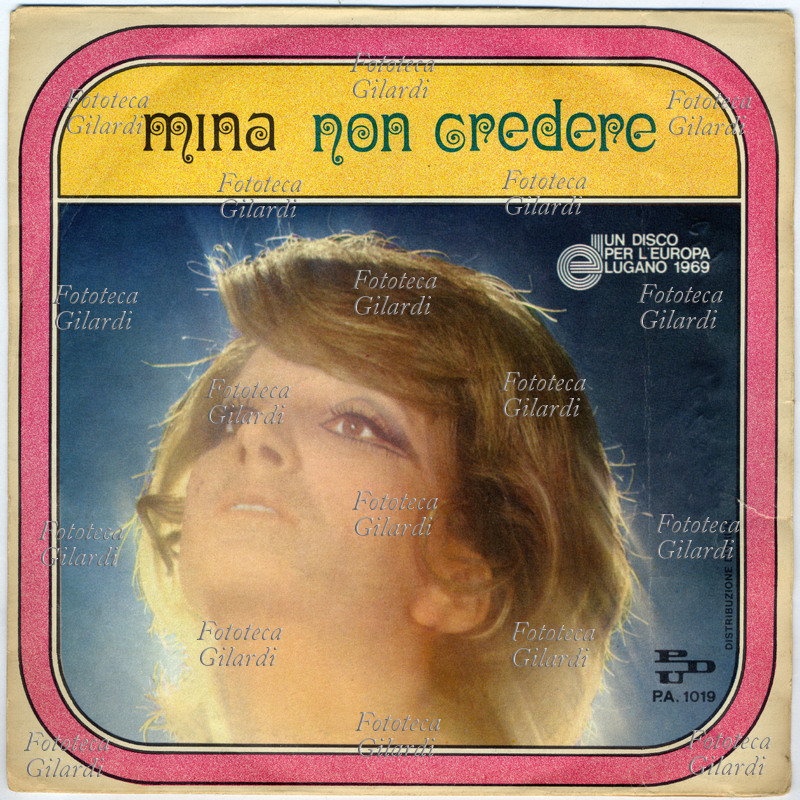 MUSICA LEGGERA Mina (Anna Maria Mazzini) copertina disco 45 giri \