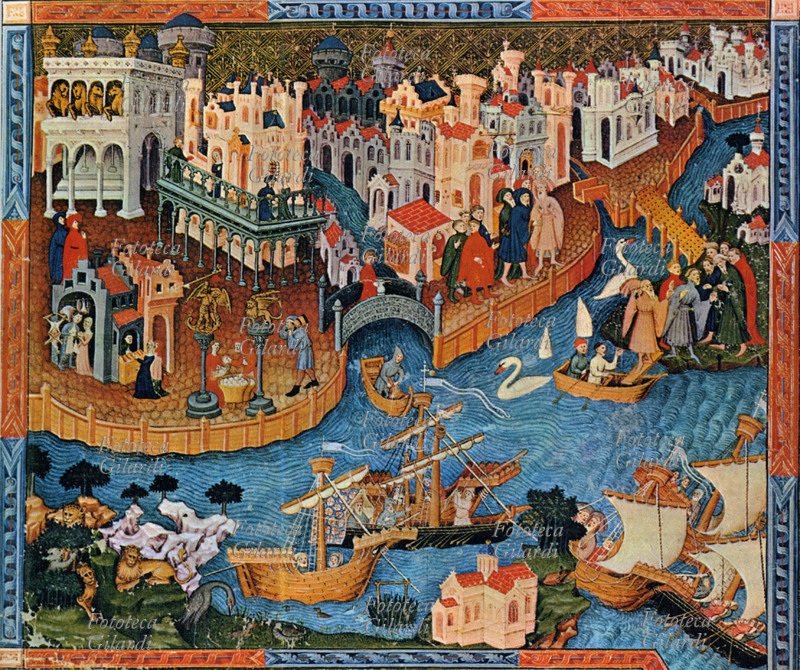 VENEZIA Miniatura raffigurante la città lagunare, tratta dall\