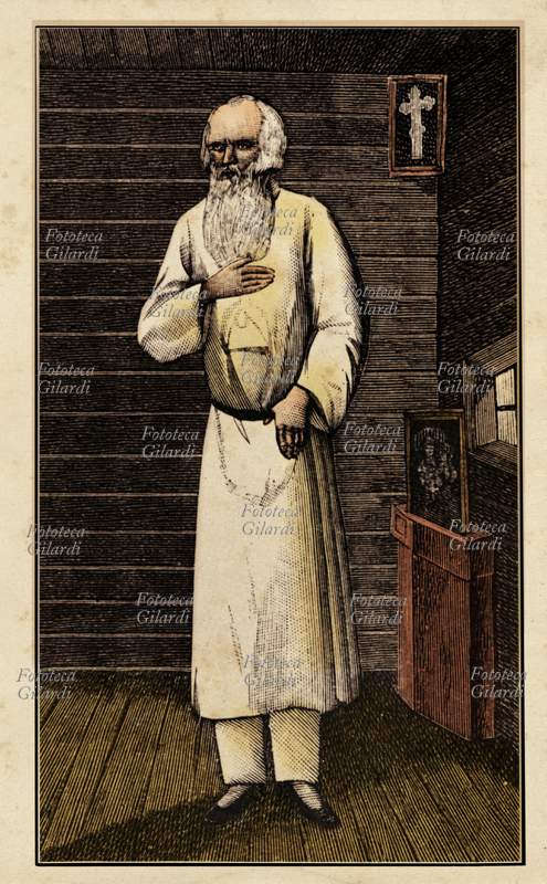 ALESSANDRO I (17771825) Fedor Kuzimic, monaco eremita, secondo una leggenda la sua vera identità potrebbe essere stata quella di Alessandro I zar di Russia . Incisione colorata XIX secolo