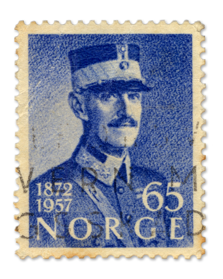 FRANCOBOLLO HAAKON VII RE DI NORVEGIA FRANCOBOLLO HAAKON VII RE DI NORVEGIA