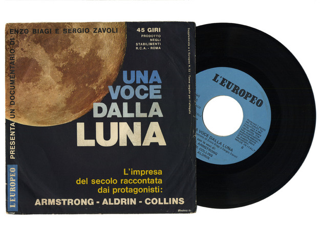 DISCO 45 GIRI UNA VOCE DALLA LUNA 1969 DISCO 45 GIRI UNA VOCE DALLA LUNA 1969