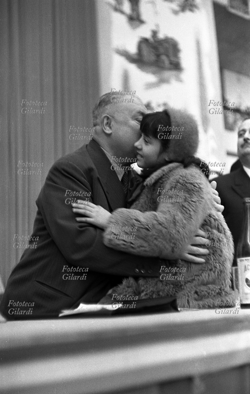 IV CONGRESSO della CGIL riunito a Roma EUR. Il senatore Giovanni Roveda (4 giugno 1894 - 17 novembre 1962) antifascista, sindacalista e politico italiano, Deputato dell\