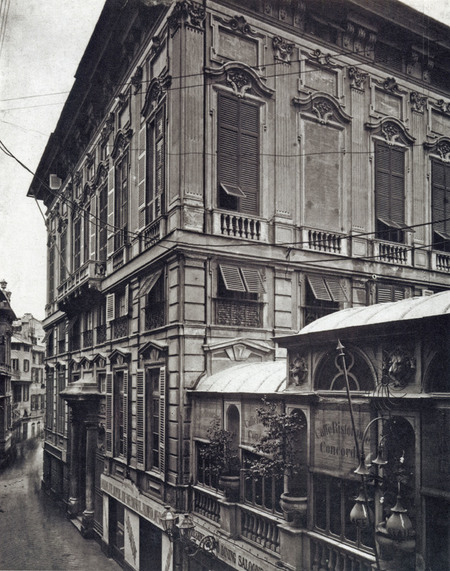 GENOA PHOTOGRAPHIC WHITE PALACE SEEN XIX CENTURY GENOA PHOTOGRAPHIC WHITE PALACE SEEN XIX CENTURY