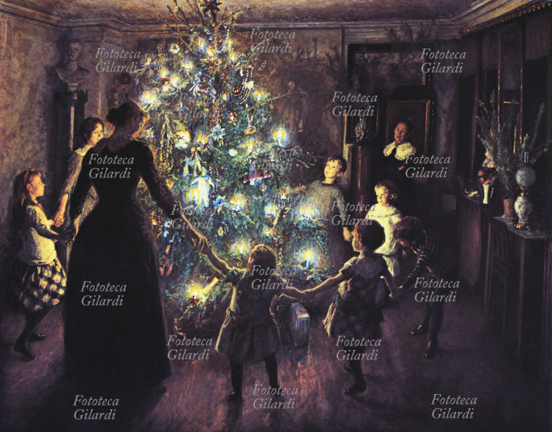 NATALE Glad Jul (Gioioso Natale): interno di un\