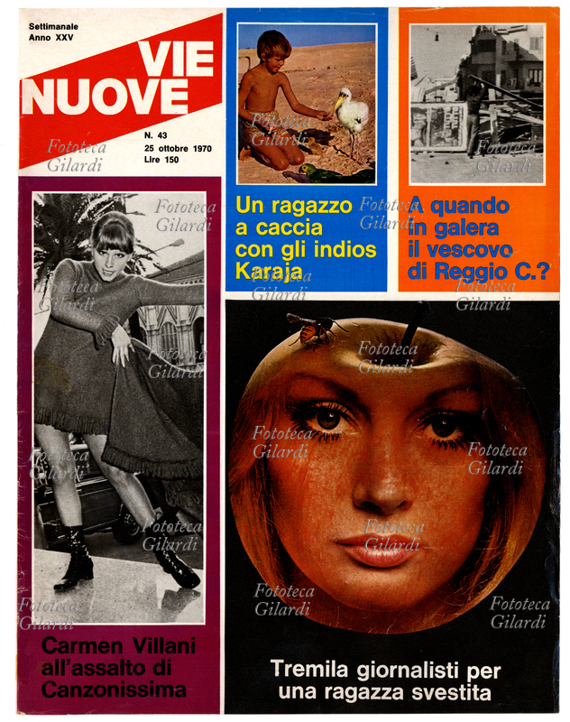 VIE NUOVE strilli di copertina: "Carmen Villani all\