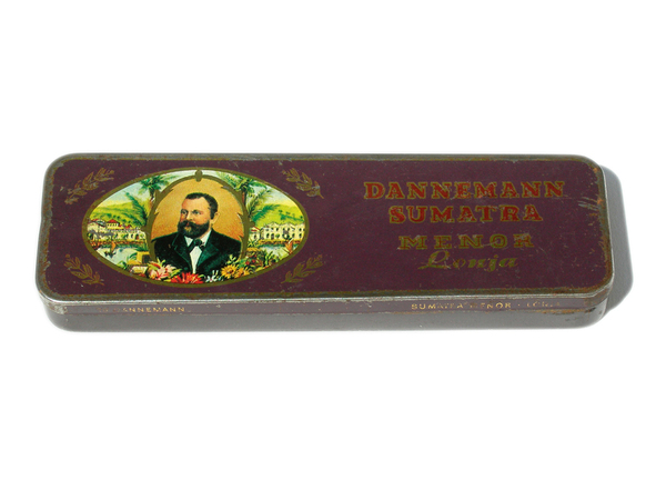 SCATOLA DI LATTA LITOGRAFATA SIGARI DANEMANN