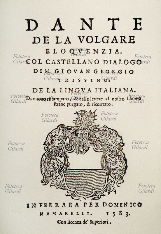 DANTE ALIGHIERI (1265-1321) Frontespizio del \