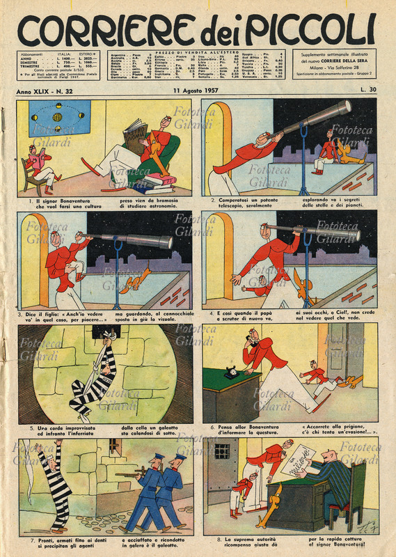 BONAVENTURA prima pagina con le avventure del Signor Bonaventura. \