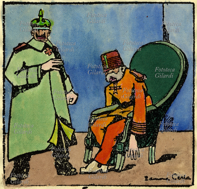 GERMANIA I complici. Dialogo tra i due sovrani degli Imperi Centrali Guglielmo II (27 gennaio 1859 – 4 giugno 1941) e Francesco Giuseppe (18 agosto 1830 – 21 novembre 1916): \