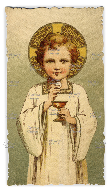 GESÙ BAMBINO con in mano il calice dell\