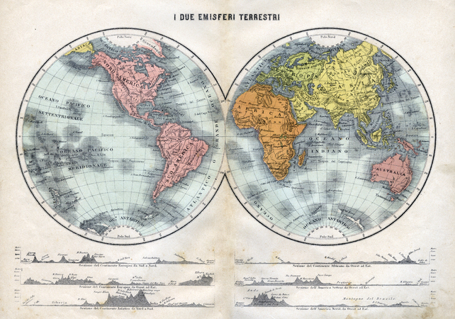 MAPPAMONDO DI E. SERGENT