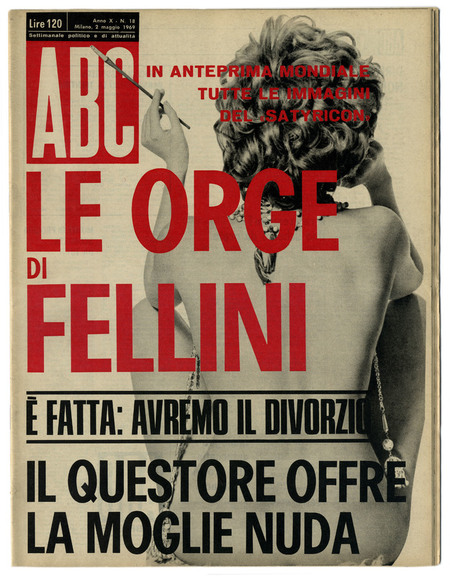 COPERTINA GIORNALE SCANDALISTICO ABC 1969