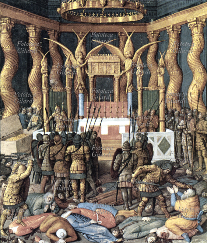 GERUSALEMME Il generale romano Pompeo entra nel Tempio di Gerusalemme, 63 a.C. al tempo in cui le sue conquiste avevano messo gli ebrei sotto il giogo dei romani. Dall\