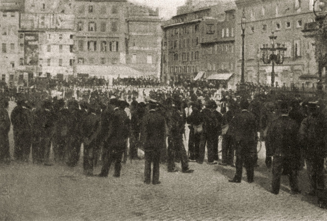 ROME MAGGIO 1906 OBSTRUCTION TO MONTECITORIO