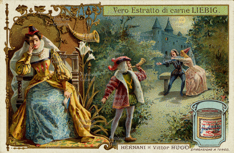 Victor HUGO (1802-1885) Dona Sol, corteggiata dal re Don Carlos e fidanzata al vecchio Ruy Gomez, ama il brigante Ernani. Il dramma \