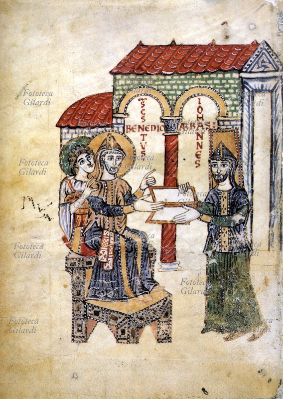 MONACHESIMO Foglio miniato dal ms. \