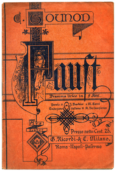 BOOKLET FAUST LYRIC DRAMA OF GOUNOD BOOKLET FAUST LYRIC DRAMA OF GOUNOD