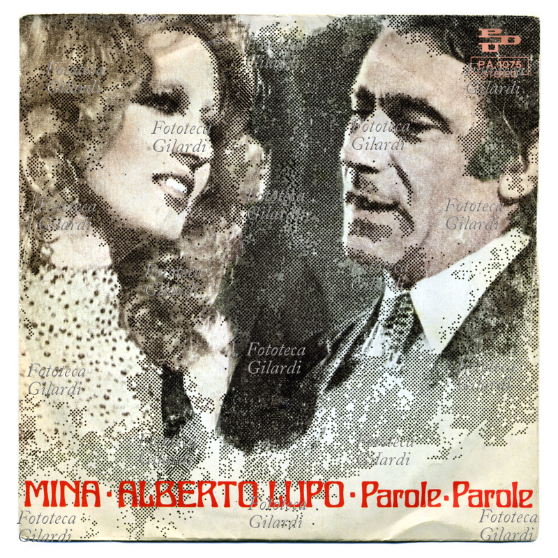 MUSICA LEGGERA Mina e Alberto Lupo. Copertina disco 45 giri, canzone \